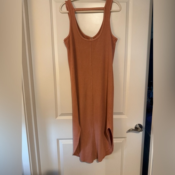 Anthropologie Daily Practice Sundarban Midi Dress Orange Pink Tank Medium EUC - Picture 6 of 9